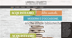 Desktop Screenshot of libreriacesaretti.com